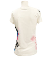 Dolce & Gabbana White Graffiti Leopard Print T shirt, UK10
