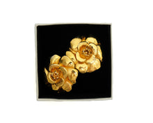Chanel Vintage Camellia Clip-on Earrings