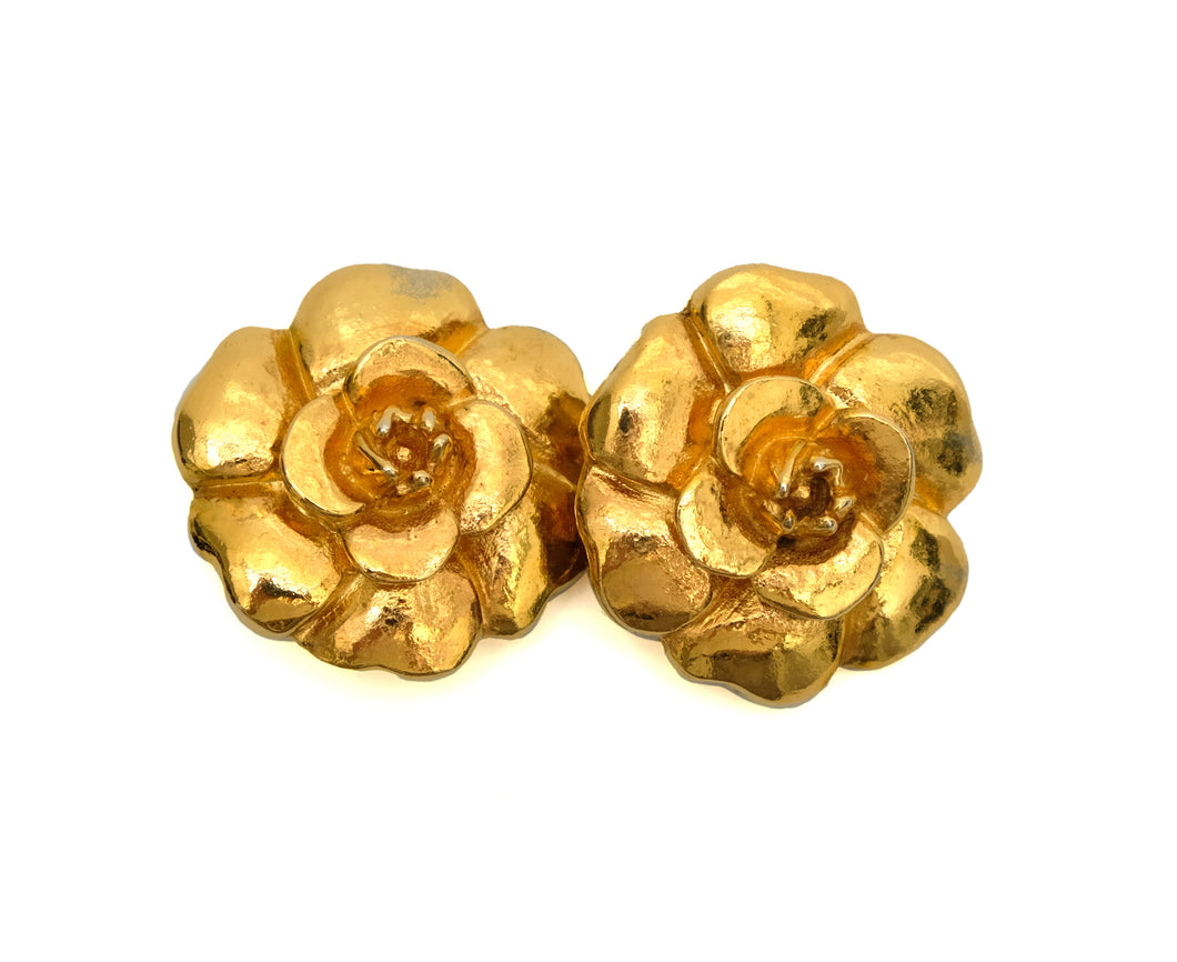 A Pair Of Vintage Chanel Camellia Earrings Auction