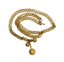 Chanel 1980s Vintage Gold Tone Chain Belt