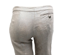 Alexander McQueen Capri Pants in Silver Linen, UK8