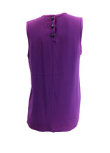 Yves Saint Laurent Vintage Vest in Purple Silk Crepe, UK10-12