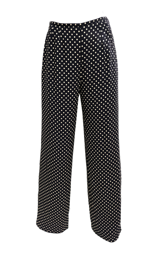 Emanuel Ungaro Wide Leg Polka Dot Trousers, UK10