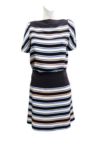 Marc Jacobs Skirt Set in Striped Silk, UK8-10