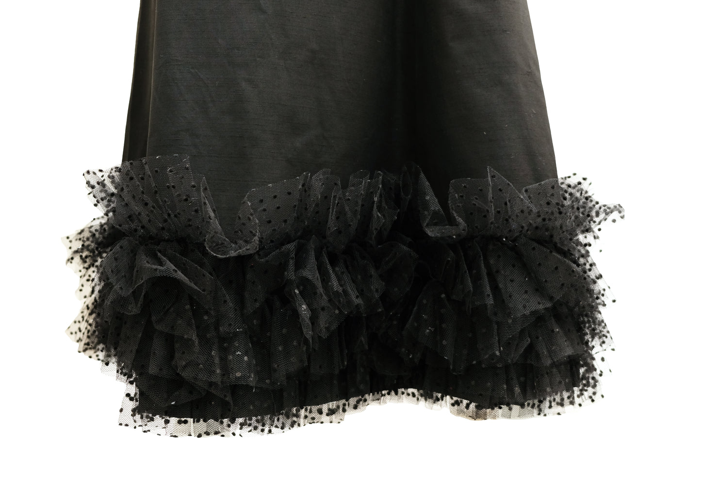 Vintage Fenwick Strapless Long Evening Dress with Net Frill, UK8