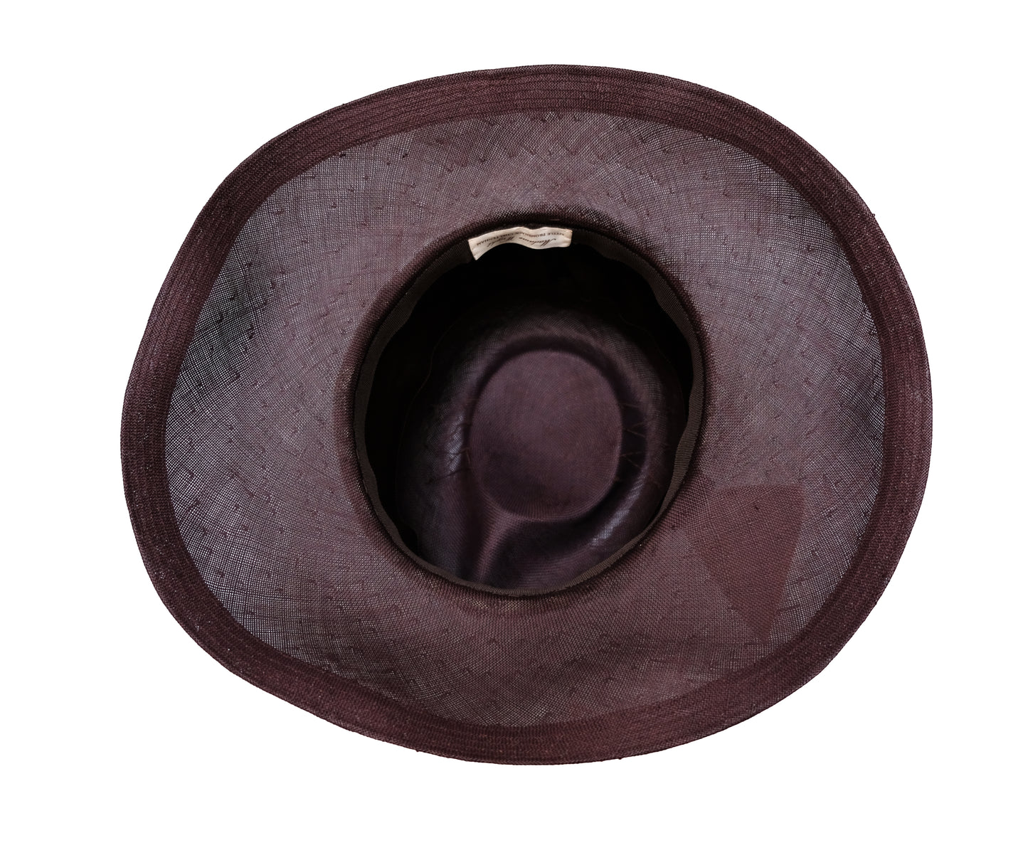 Vintage Brown Woven Fedora, S