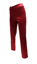 Dolce & Gabbana Vintage Trousers in Ruby Red Satin, UK6-8