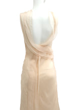 Alberta Ferretti Long Bias Cut Gown in Pale Pink Chiffon, UK8