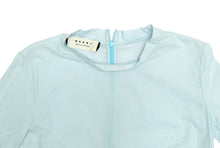 Marni Summer Smock Top in Ice Blue Cotton, UK14