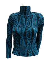 Issey Miyake Cauliflower Collection High Neck Top with Cable Pattern, UK10