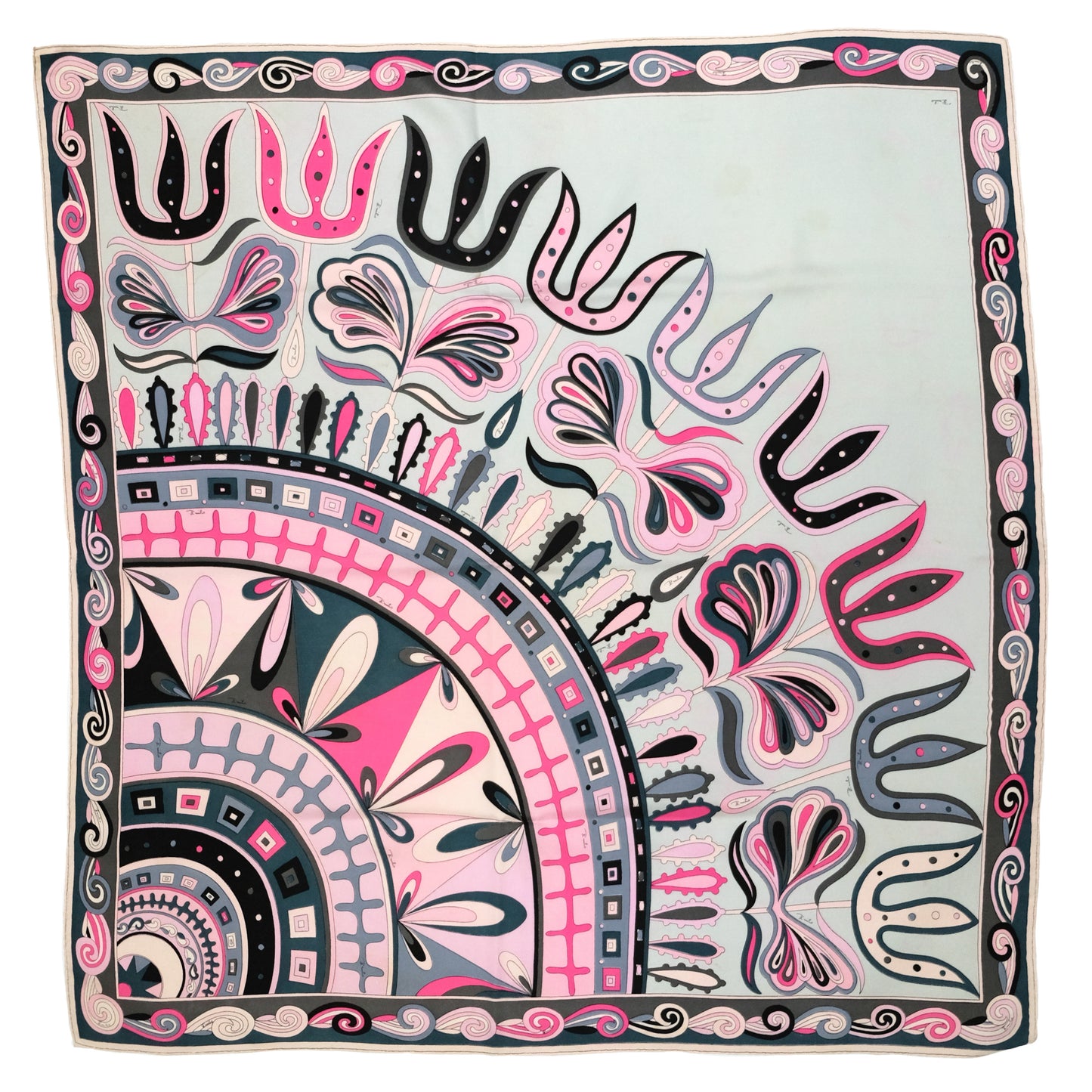 Emilio Pucci Vintage Multicoloured Silk Scarf