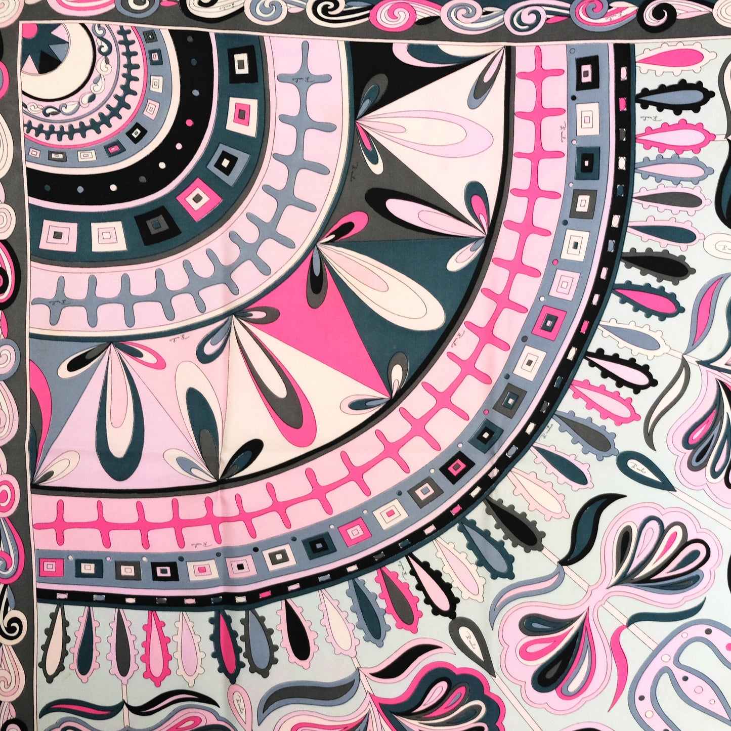 Emilio Pucci Vintage Multicoloured Silk Scarf