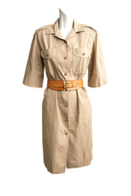 Joan Leslie by Kasper Vintage Safari Dress, UK10-12