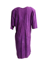 Firenze Designs Vintage Shift Dress in Purple Suede, UK10