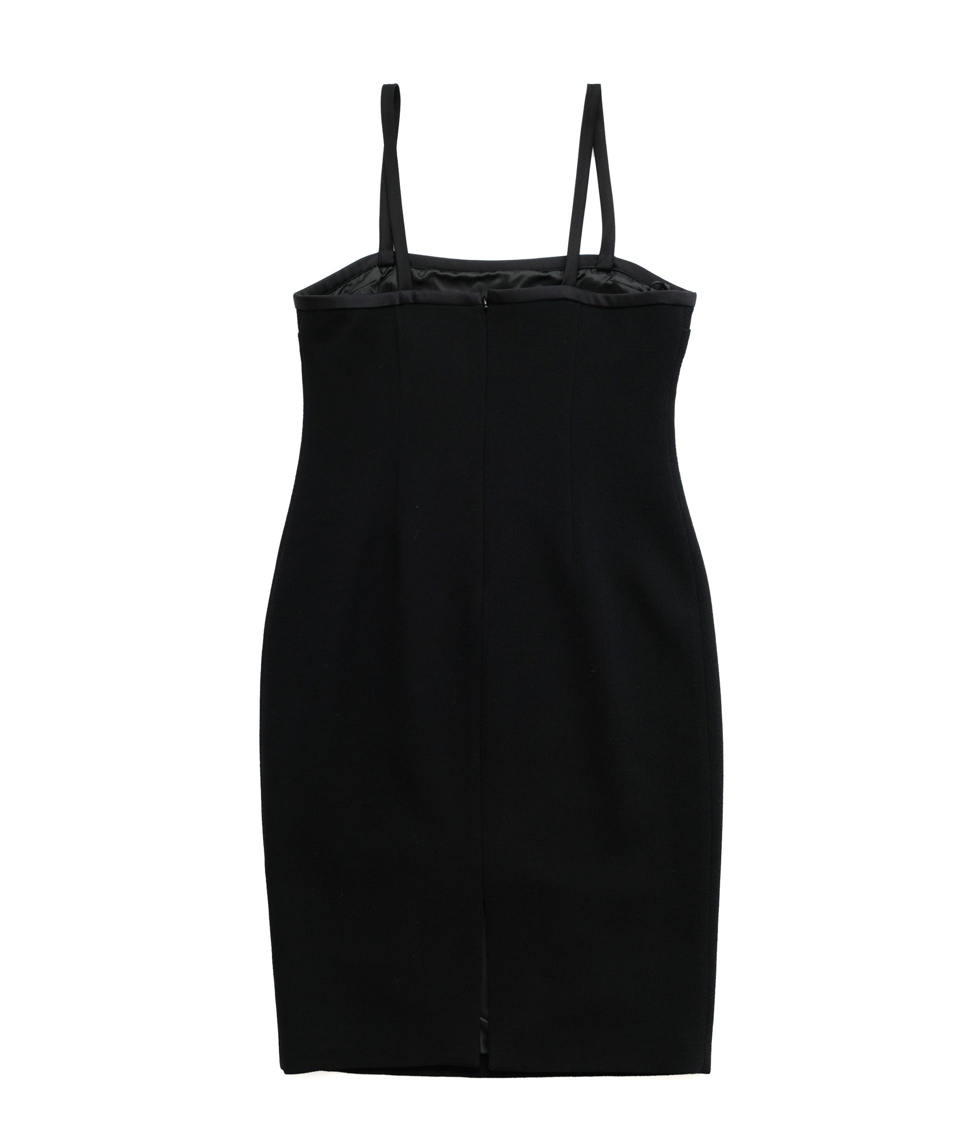 Dolce & Gabbana Vintage Slip Dress in Black Wool Crepe, UK10