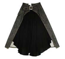 Yohji Yamamoto Y’s Black Denim A-line Skirt, UK10