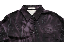 Prada Skirt & Shirt Set in Black Silk Faille with Abstract Print, UK10-14