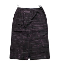 Prada Skirt & Shirt Set in Black Silk Faille with Abstract Print, UK10-14