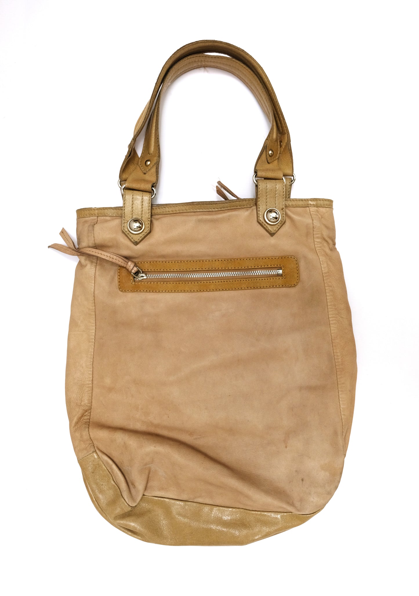 Paul & Joe Sister Soft Beige Leather Tote Bag, L