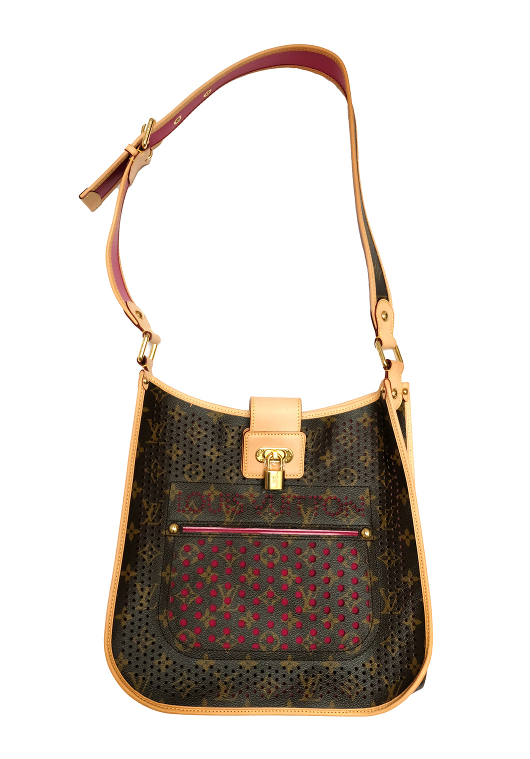 Louis Vuitton Musette Perforated Green Monogram Canvas Brown Leather  ref.270323 - Joli Closet