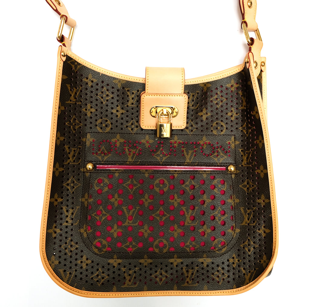 Louis Vuitton perforated musette in fuschia 2006 limited edition 
