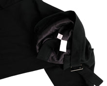 Yohji Yamamoto Belted Asymmetrical Skirt in Black Wool, S