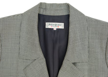 Yves Saint Laurent Vintage Navy Houndstooth Skirt Suit, UK10-12