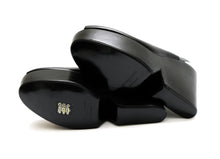 Robert Clergerie Peep Toe Slingback Platform Shoes in Black Leather, UK5.5-6