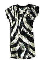 Louis Féraud Vintage Black and Silver Sequinned Tunic, UK10