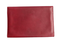 Bottega Veneta Vintage Document Holder in Embossed Red Leather