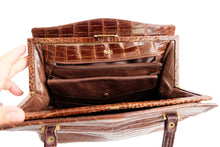 Morabito of Place Vendôme Vintage Brown Crocodile Handbag