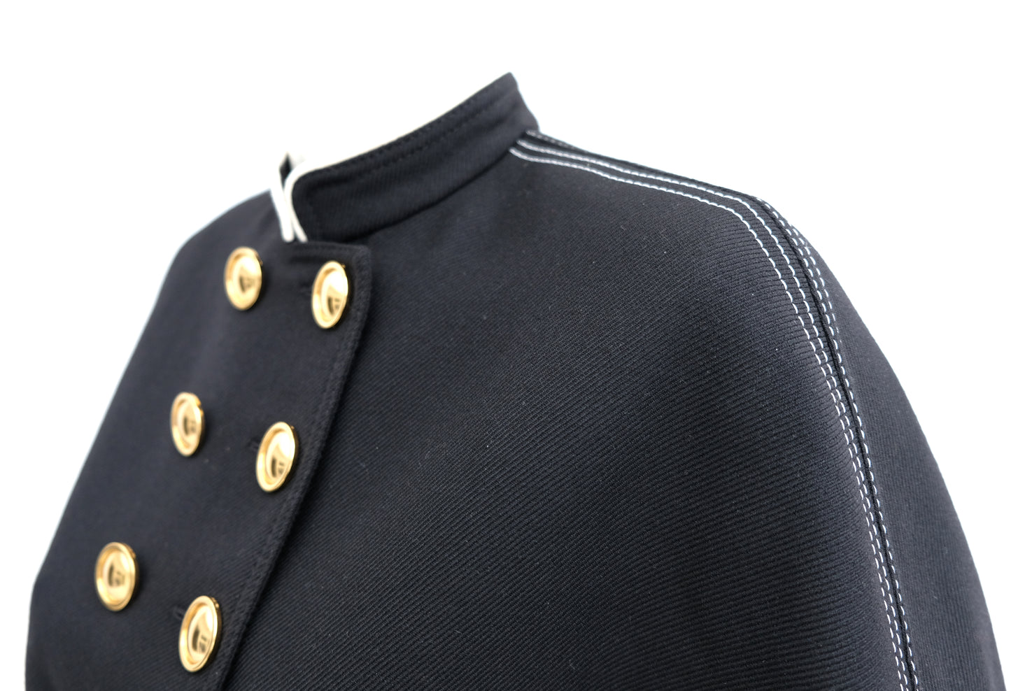 Burberry Military Caped Jacket with Gold Buttons, UK8