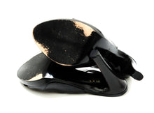 Max Mara High Heeled Slingbacks in Black Patent Leather, EU38.5