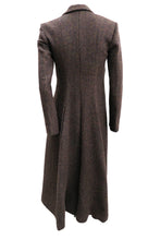 Celine Brown Felted Tweed Coat, UK8
