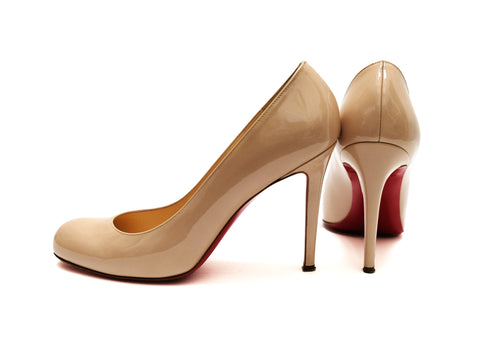 Christian Louboutin Nude Patent Leather Heels, EU39