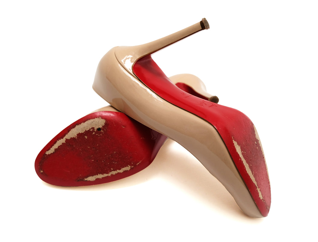 Nude red bottom on sale shoes