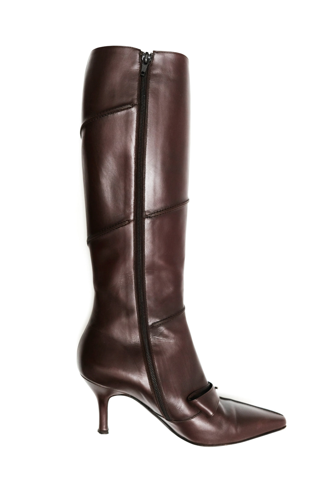 Salvatore Ferragamo Brown Leather Calf Boots