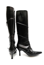 Salvatore Ferragamo Giamaca Knee Boots in Black Calfskin, US8.5