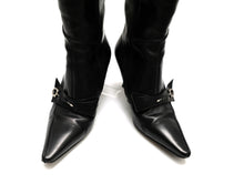 Salvatore Ferragamo Giamaca Knee Boots in Black Calfskin, US8.5