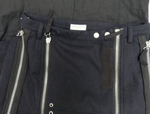 Dries Van Noten Navy Bondage Skirt, UK8-10
