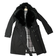 Burberry Trench Coat with Detachable Fur Collar and Lapels, UK10