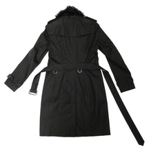 Burberry Trench Coat with Detachable Fur Collar and Lapels, UK10