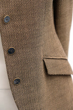 Salvatore Ferragamo Black and Tan Chevron Jacket, UK10