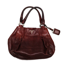 Prada Handbag in Oxblood Leather, Medium