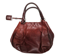 Prada Handbag in Oxblood Leather, Medium