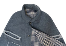Max Mara Reversible Cape in Prince of Wales Check, UK12-14