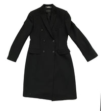 Dolce & Gabbana Tailored Double Breasted Coat in Black Wool, UK10