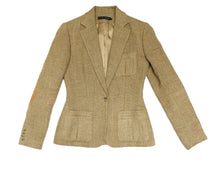 Ralph Lauren Hacking Jacket in Neutral Linen Weave, UK8