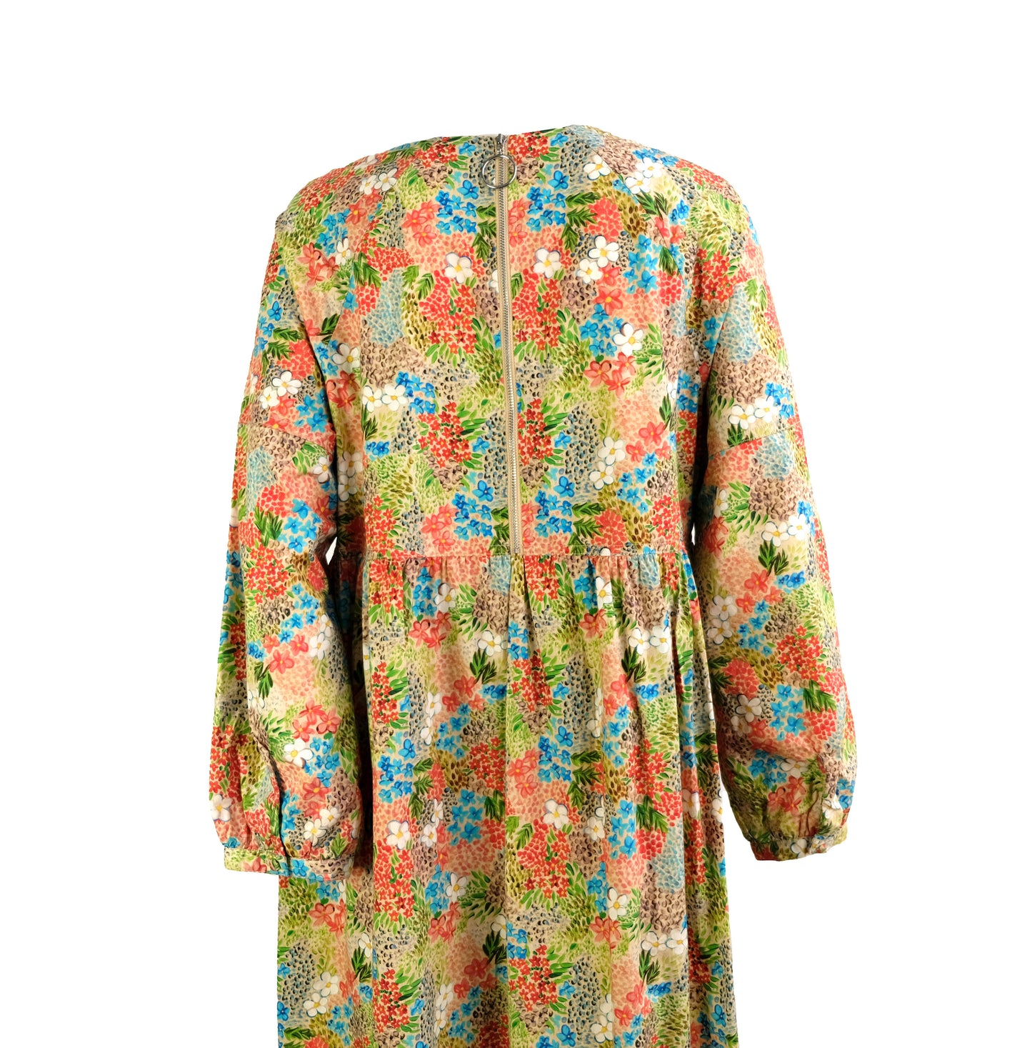 Meadows Tiered Smock Dress in Floral Print, UK12