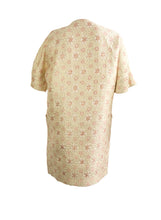 Marni Short Sleeve Tunic Coat in Pink & Gold Brocade, UK10